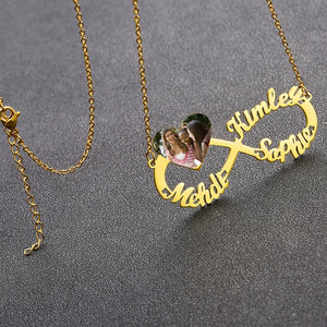 Customize This Infinity Heart Photo Necklace