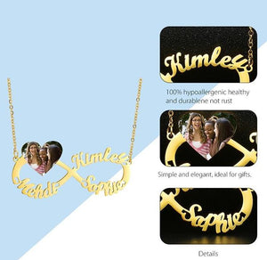 Customize This Infinity Heart Photo Necklace