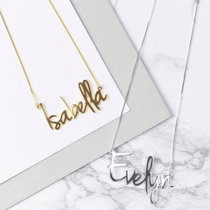 Personalized Name Pendant Stainless Steel Necklace