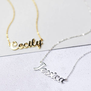 Personalized Name Pendant Stainless Steel Necklace