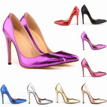 Load image into Gallery viewer, Sweet Colorful Serpentine Pointed Toe Thin High Heels