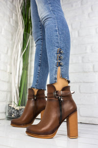 Women's Heeled Brown Boots