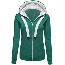 Load image into Gallery viewer, Women&#39;s Casual Hoodie Jacket - Solid Colored Black S
